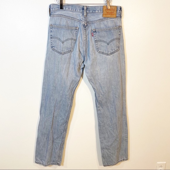 LEVIS 505 Light Wash High Rise Straight Jean 32 100% Cotton - Picture 7 of 7